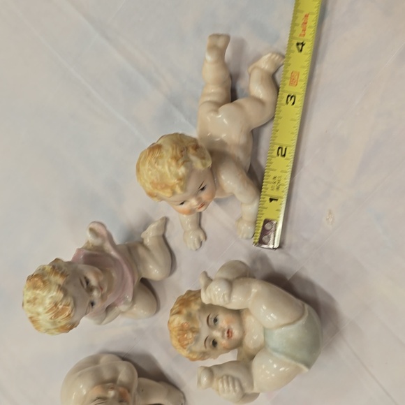 Vintage Bisque Piano Babies Japan Set Of 4 Porcelain - Picture 10 of 13